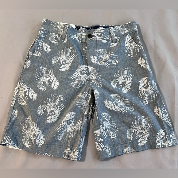Izod SaltWater‎ Men's  Red Shorts Chino Lobster Print Size 30W 9.5 Inseam NWT - Picture 5 of 12